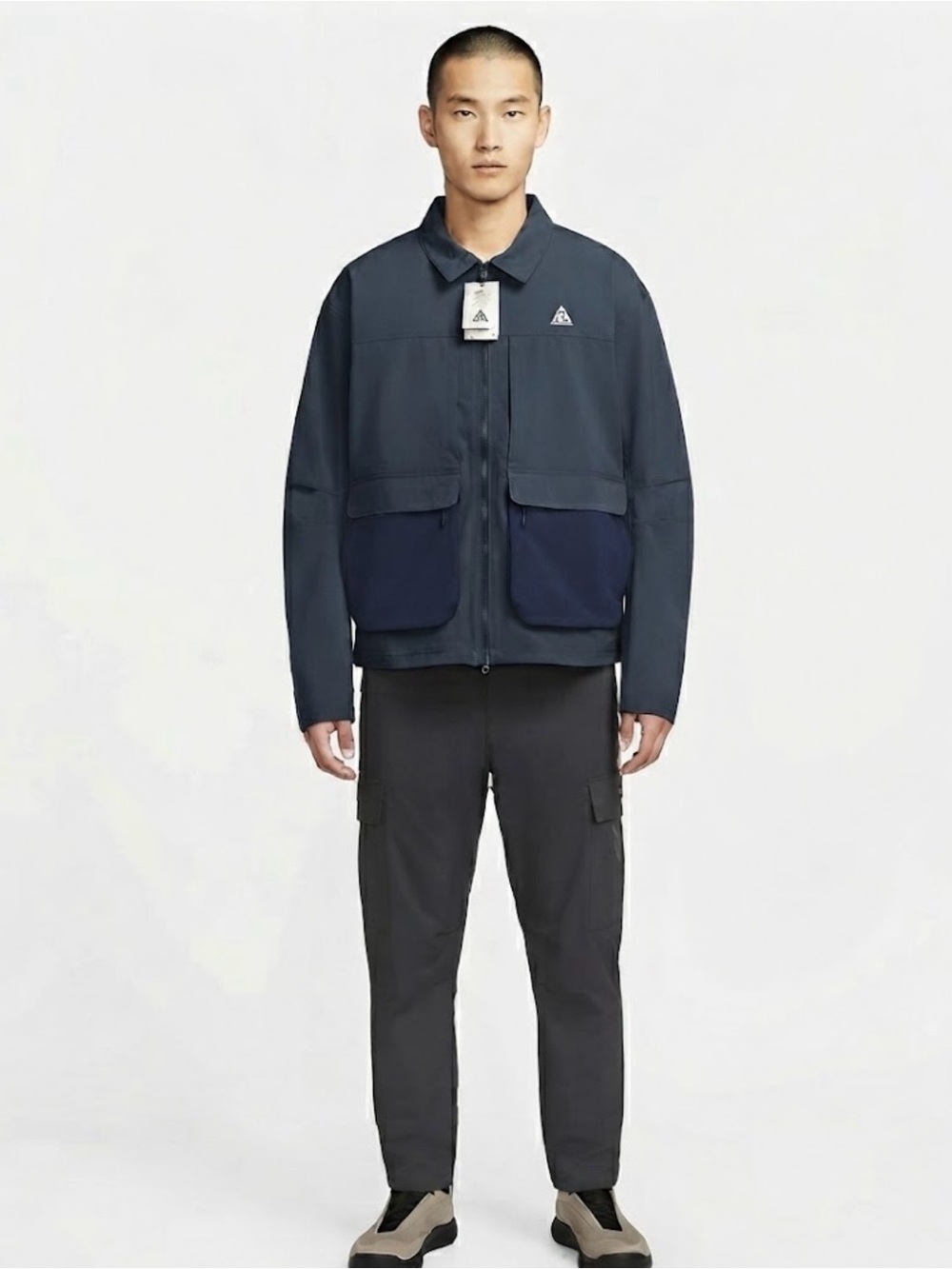Nike ACG Men's Storm-FIT ADV Full-Zip Utility Jacket Slate Blue Navy XL NWT